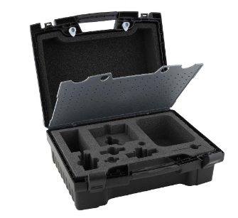 AutoTuner suitcase with custom foam compartments