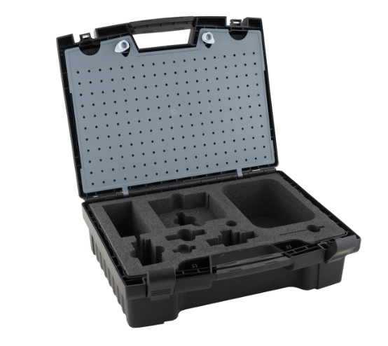 Interior view of open XL AutoTuner suitcase