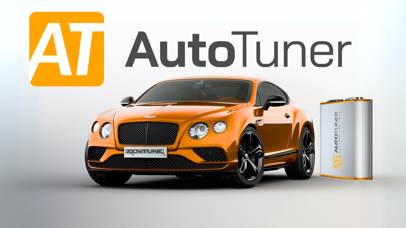 Orange Bentley with AutoTuner ECU Tool – ZenTune branding