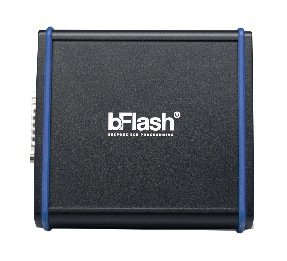 Close-up of B-Flash Master unit with branding on protective casing