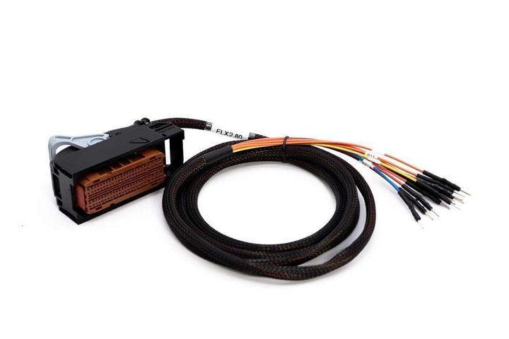 Car diagnostic cable with connectors on a white background