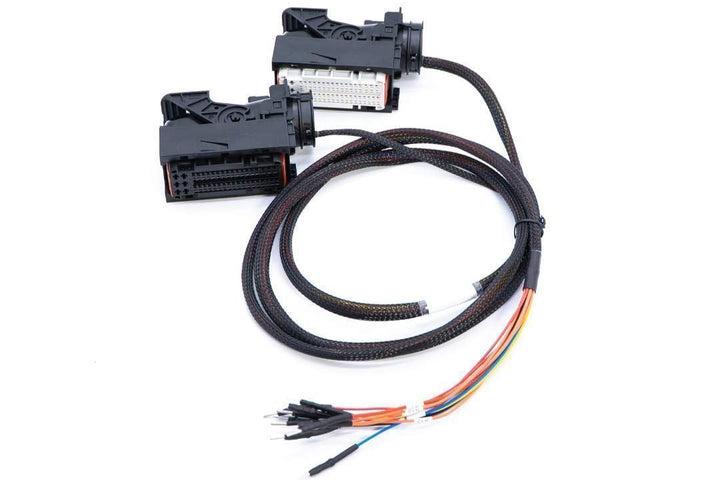 Car diagnostic cable with connectors on a white background