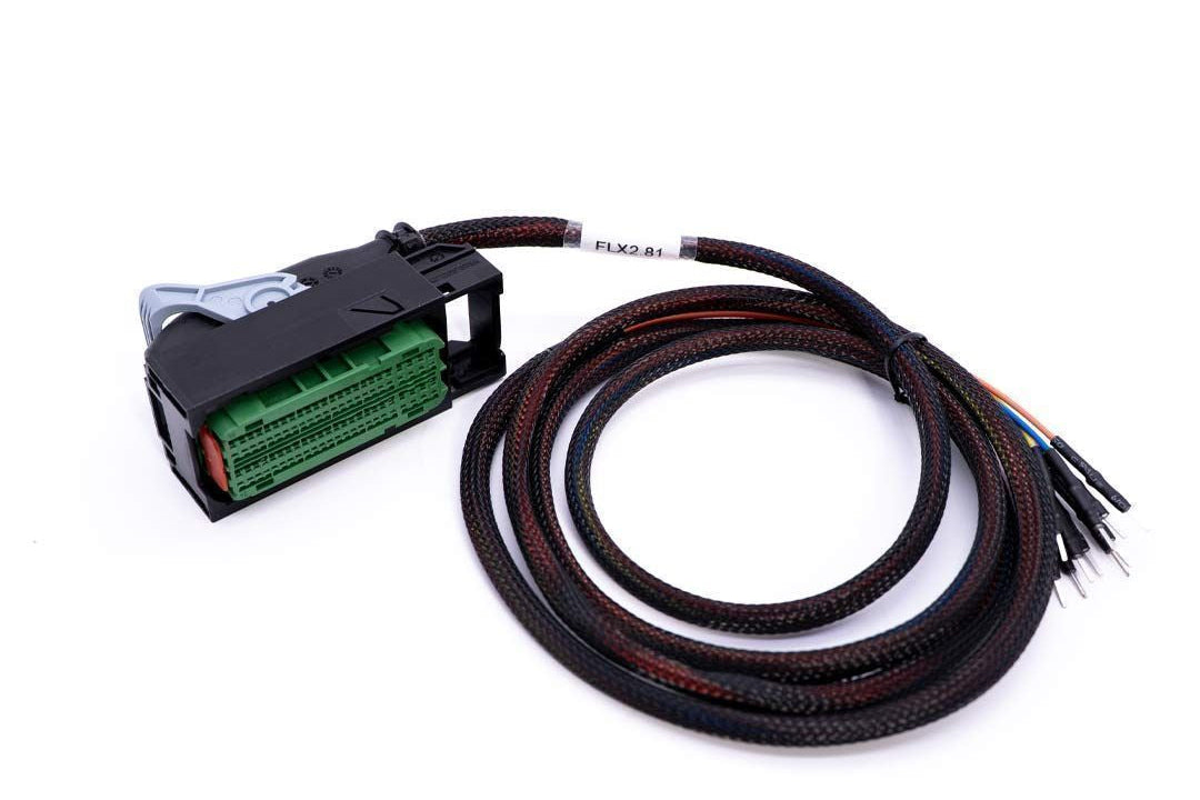 Car diagnostic cable with connectors on a white background