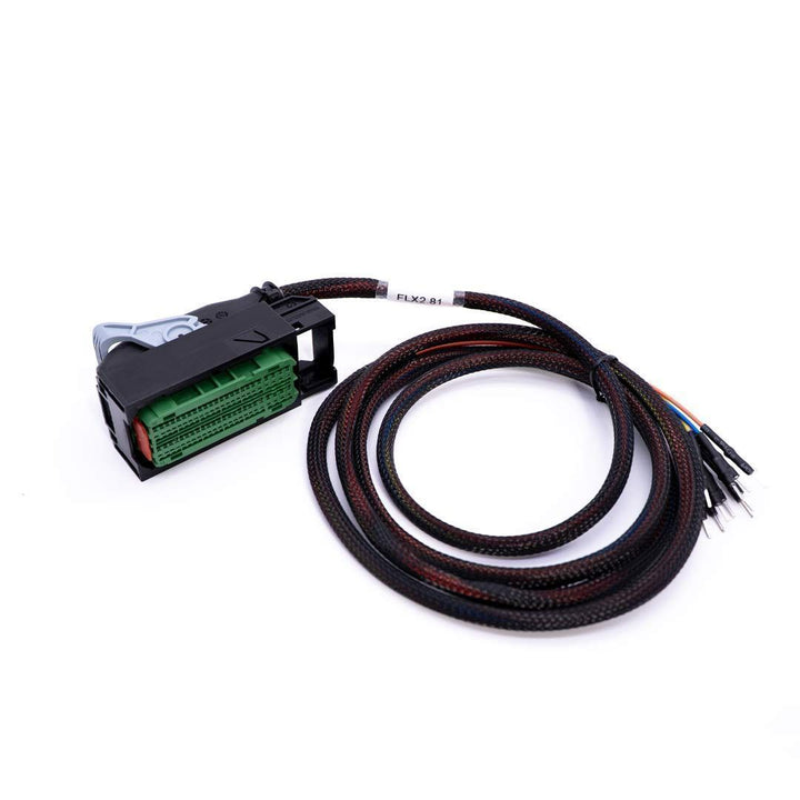 Car diagnostic cable with connectors on a white background