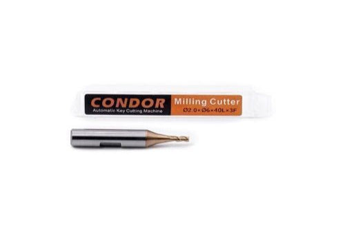 CONDOR 1.0mm 2-flute solid carbide milling cutter with 4mm shank and 50mm length