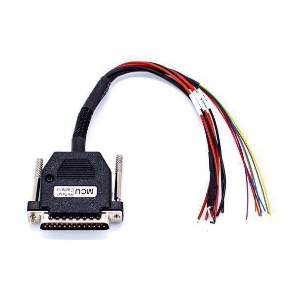 DB25 BDM JTAG cable with open wire leads for flexible ECU bench tuning and signal routing