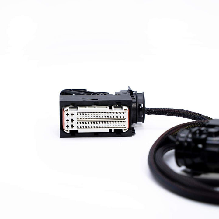 Car diagnostic cable with connector on a white background