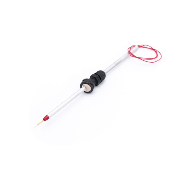 Set of interchangeable probe pins and accessories included in the kit