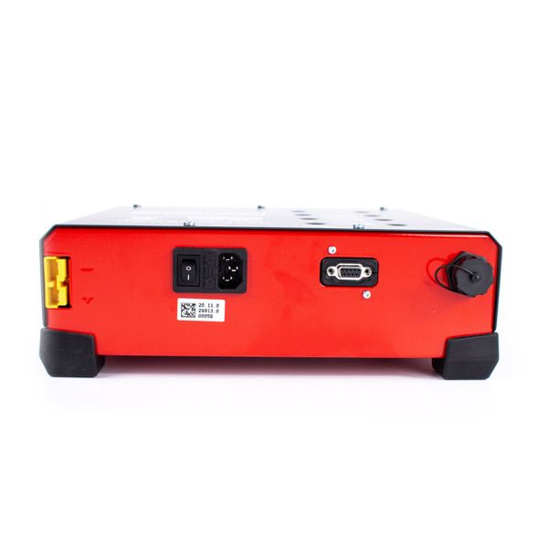 Side profile showing cooling vents and ports