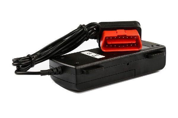 OBD2 power supply adapter for ECU bench tuning and diagnostics with integrated cable and power input