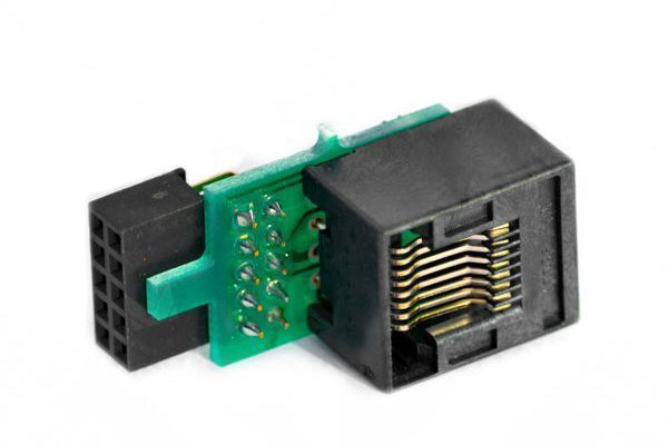 RJ45 to BDM 2x5 adapter for MAGBench, used with MPC5xx control units for precise ECU communication