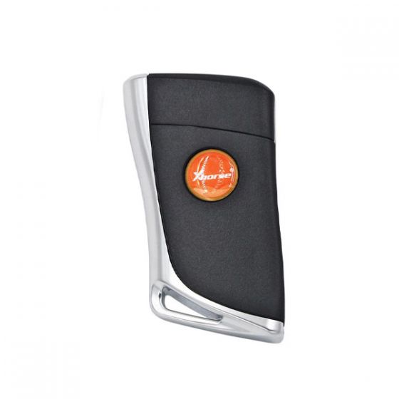 Rear view of XELEX0EN remote showing casing and button structure