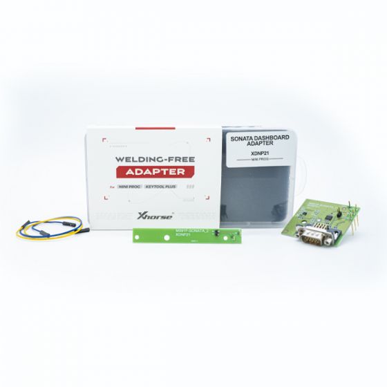 Unboxed view showing Xhorse solder-free adapters and labeled slots