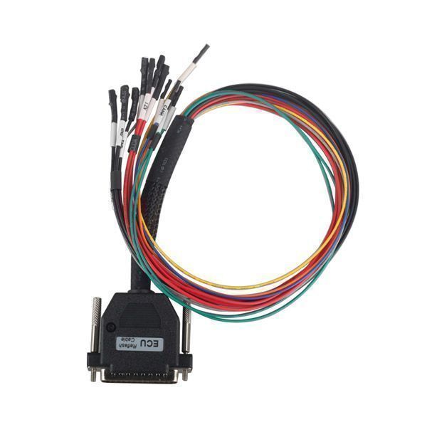 BDM JTAG breakout cable with DB25 connector for ECU pinout access and bench programming setup

