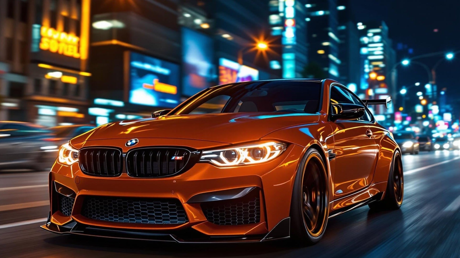 BMW M Series on city street — ECU tuning banner for ZenTune file services and tuning tools
