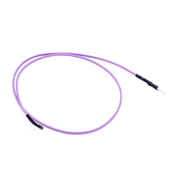 Close-up of purple BOOT wire tip for MAGP0.10.X ECU connector with black insulation
