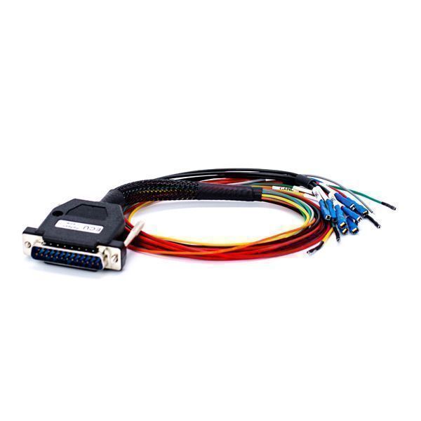 DB25 BDM cable with coloured pin leads for ECU JTAG and bench tuning connections

