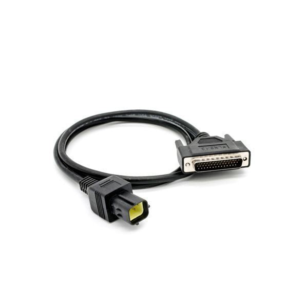 Computer cable with connectors on a white background