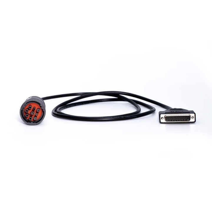 Cable with connectors on a white background