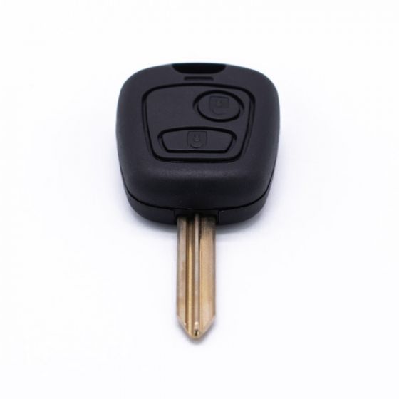 Top view of Peugeot 2-button SX9 key with flip blade

