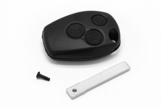 Front view of Renault 3-button XHORSE remote key with VA6 blade

