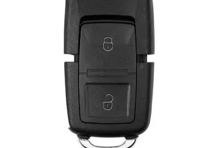 XHORSE XKB508EN Wire Remote – Flat Front View with Lock and Unlock Buttons

